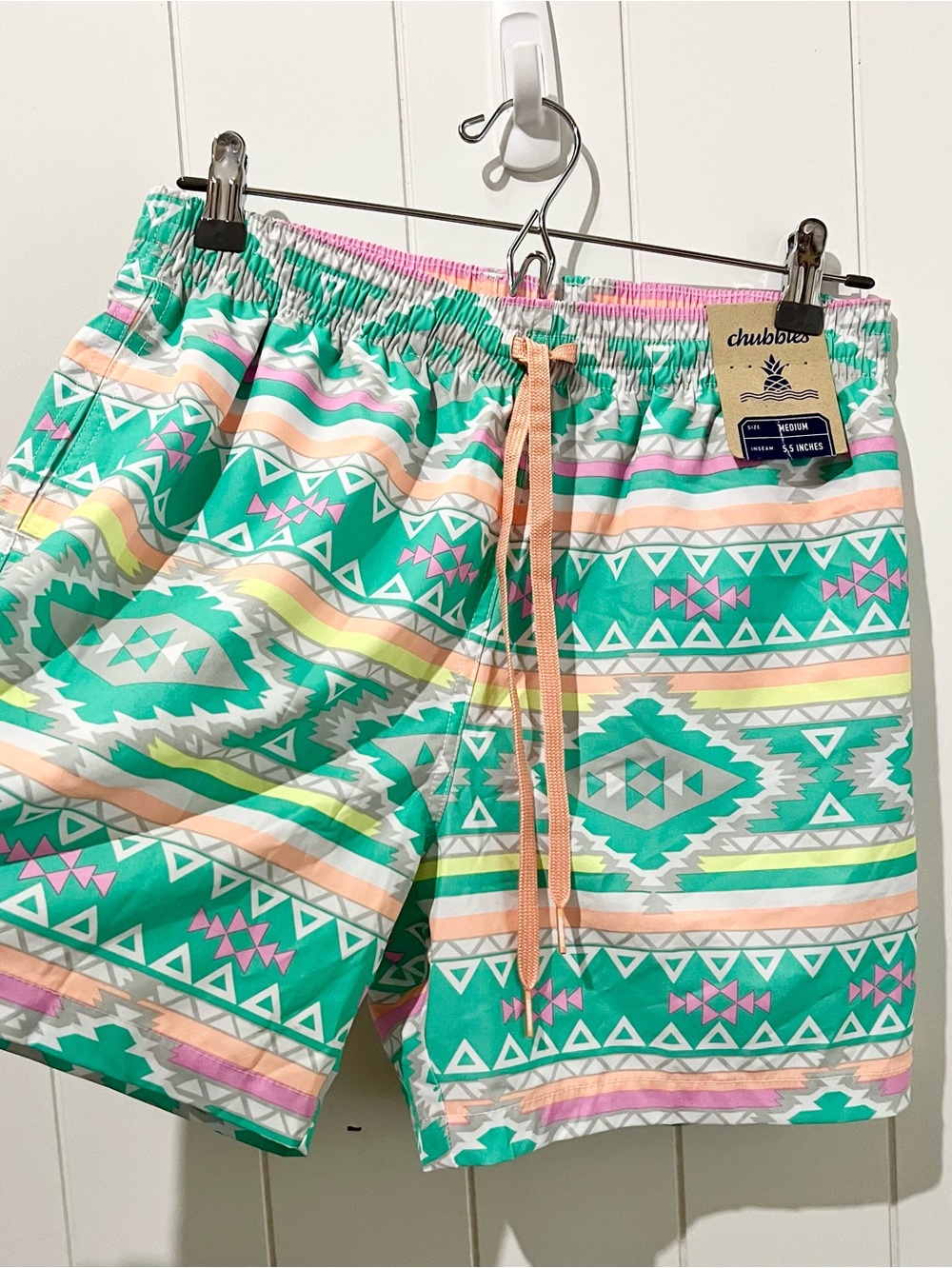 Chubbies NWT Shorts Swim Trunks Aztez Print   Boys Size M  multicolored